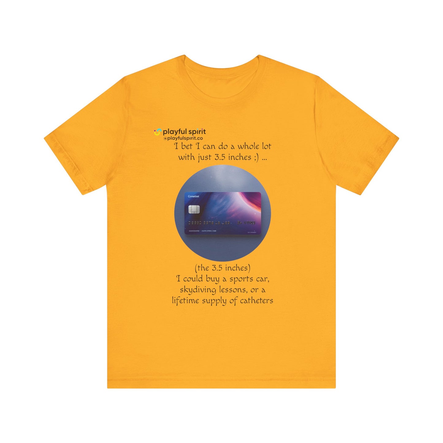 I bet I can do a whole lot with just 3.5 inches ;) … Buy a sports car, skydiving lessons, or scuba diving (the 3.5 inches) | Shirt