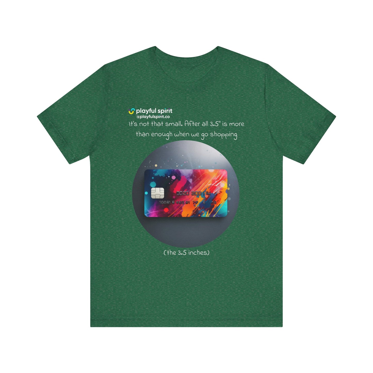 It’s not that small. After all 3.5” is more than enough when we go shopping (the 3.5 inches) | Shirt