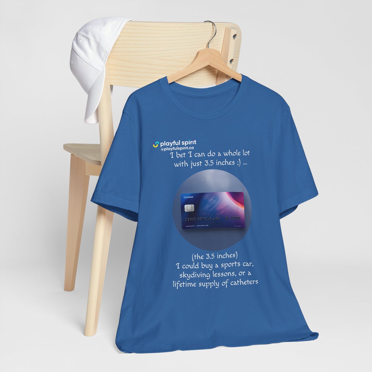 I bet I can do a whole lot with just 3.5 inches ;) … Buy a sports car, skydiving lessons, or scuba diving (the 3.5 inches) | Shirt