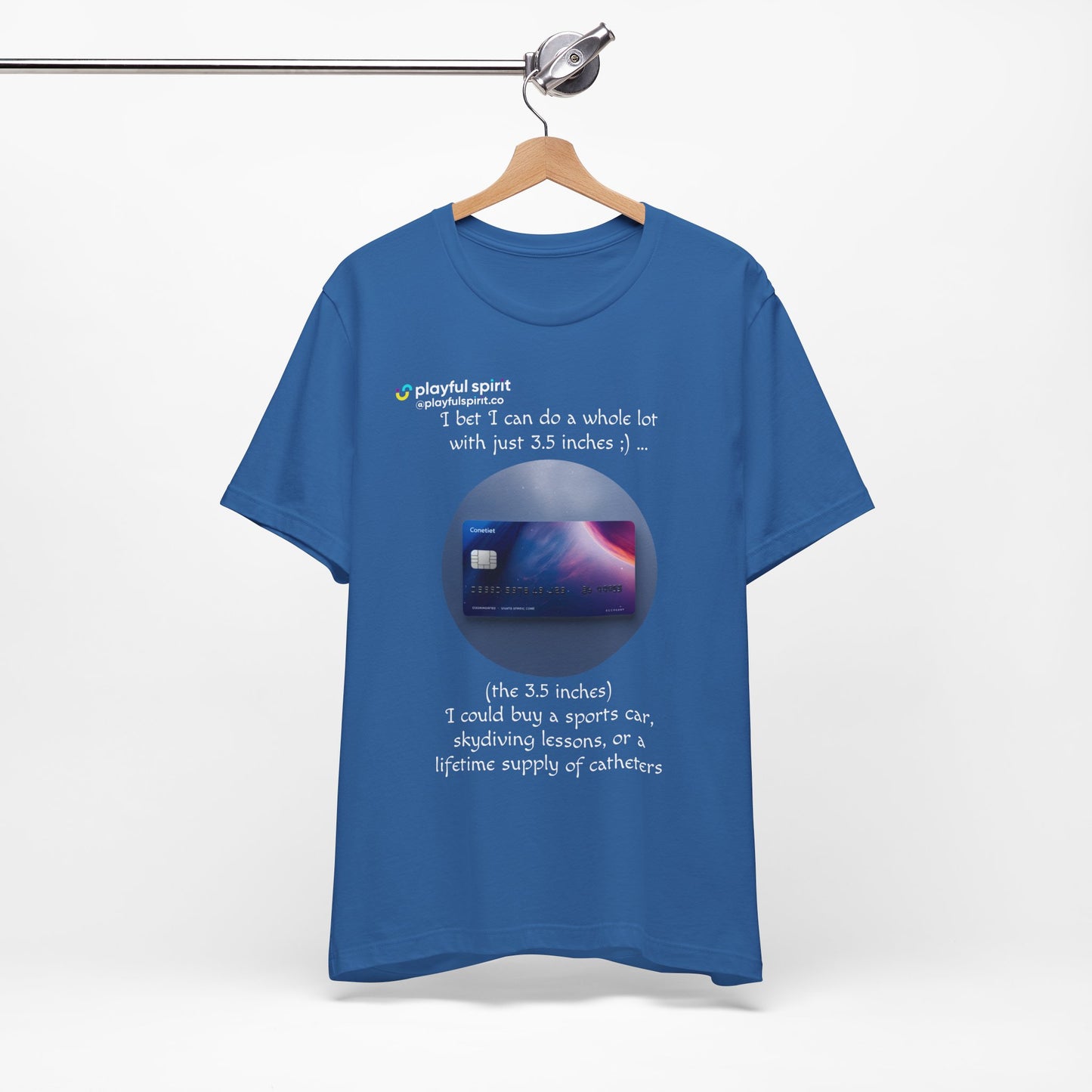 I bet I can do a whole lot with just 3.5 inches ;) … Buy a sports car, skydiving lessons, or scuba diving (the 3.5 inches) | Shirt