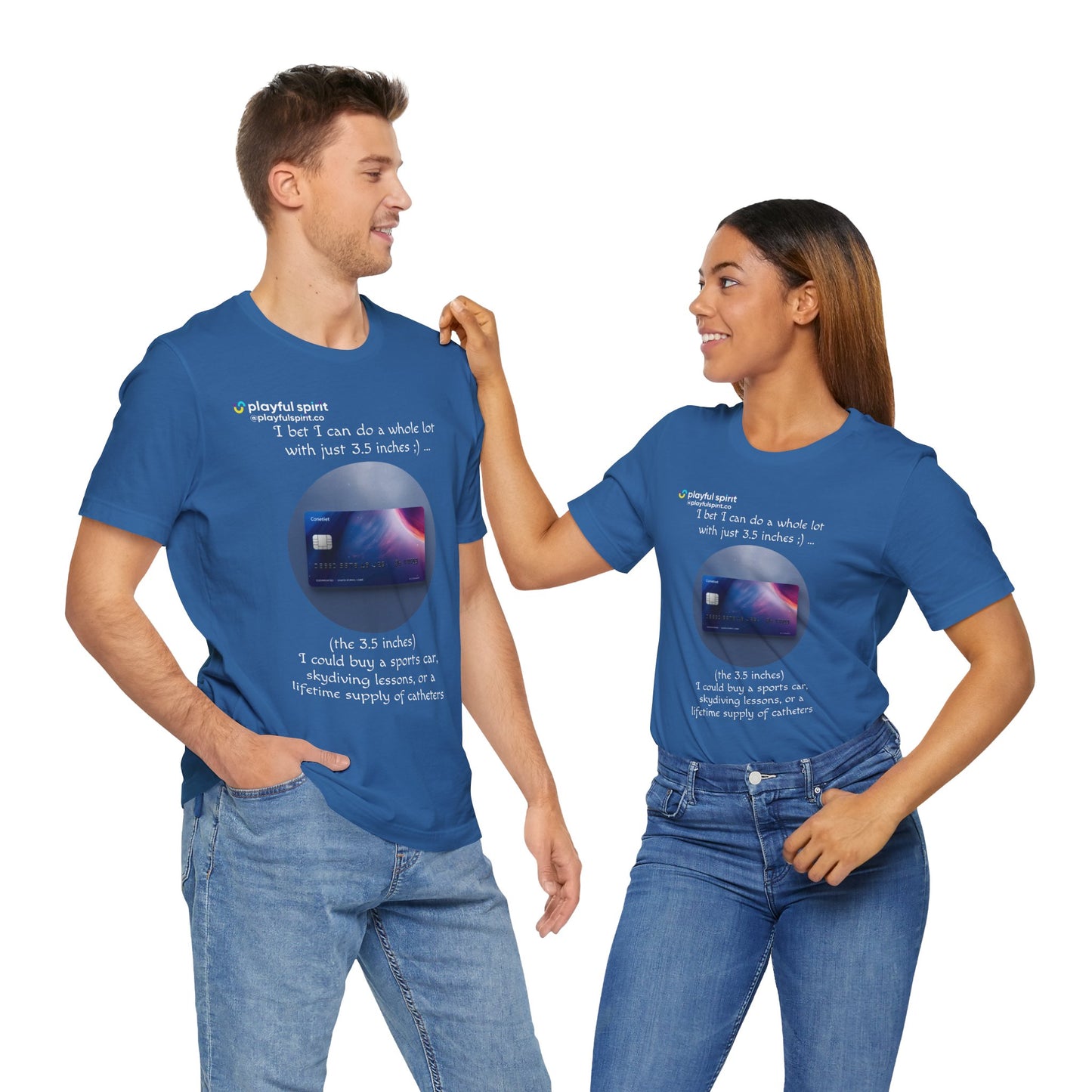 I bet I can do a whole lot with just 3.5 inches ;) … Buy a sports car, skydiving lessons, or scuba diving (the 3.5 inches) | Shirt