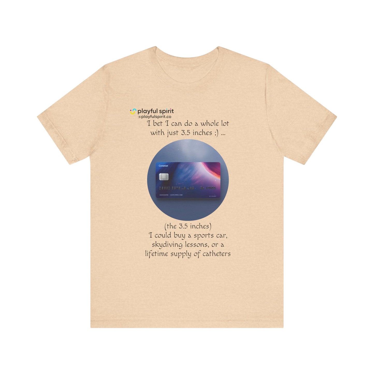 I bet I can do a whole lot with just 3.5 inches ;) … Buy a sports car, skydiving lessons, or scuba diving (the 3.5 inches) | Shirt